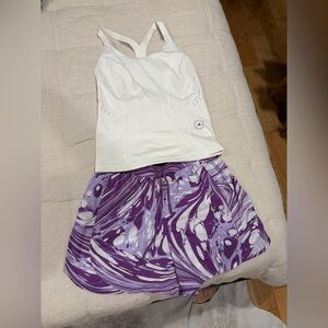Adidas by Stella McCartney Purple Athletic Shorts and Top